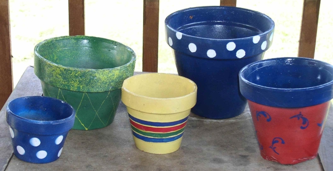 DIY Painted Terra Cotta Clay Pots