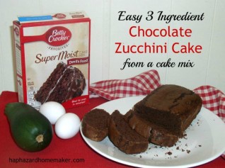 Cake mix Chocolate Zucchini Cake